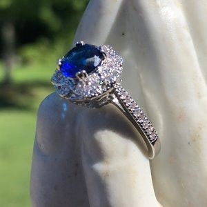 925 sterling silver sapphire Ring